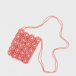 Beaded Bag with Shoulder Strap